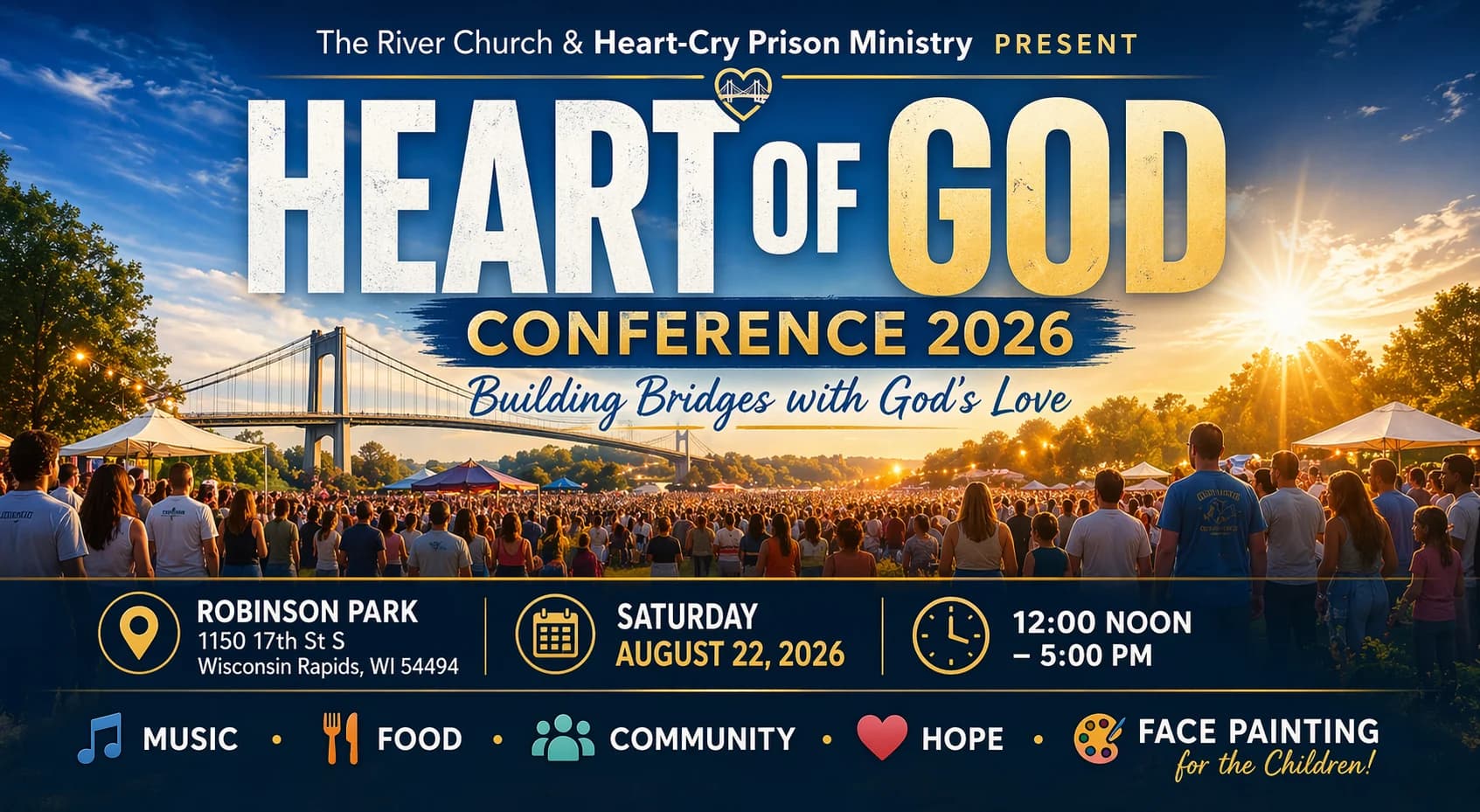 Heart of God Conference 2026 — Saturday, August 22 at Robinson Park, Wisconsin Rapids